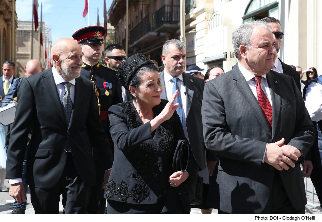 Malta Myriam Spiteri Debono ringrazia il presidente emerito george vella
