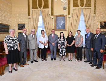 L-Għaqda Pensjonanti tal-GWU tagħmel żjara ta’ korteżija lill-President ta’ Malta Myriam Spiteri Debono