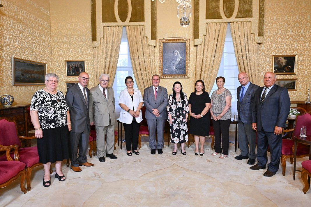 L-Għaqda Pensjonanti tal-GWU tagħmel żjara ta’ korteżija lill-President ta’ Malta Myriam Spiteri Debono
