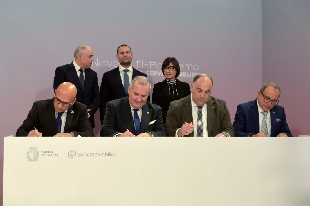 Storico accordo collettivo firmato per i dipendenti del settore pubblico a Malta