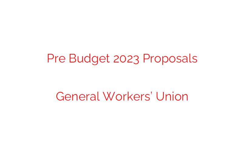 Pre Budget Proposals 2023
